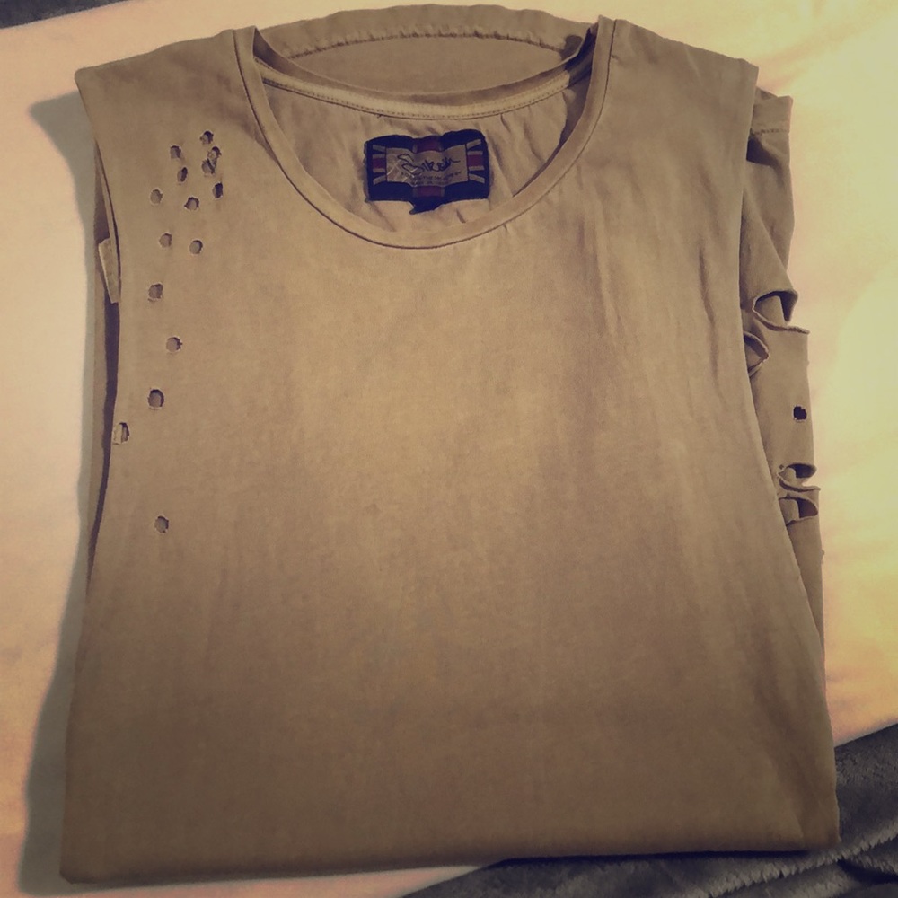 Men’s light brown siksilk Tank